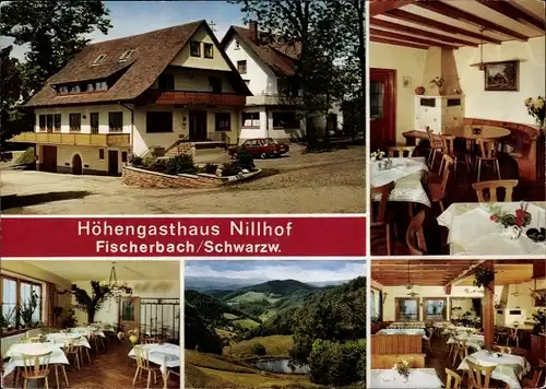 Ak Fischerbach Haslach im Kinzigtal Schwarzwald, Höhengasthaus Nillhof, Außenansicht, Panorama