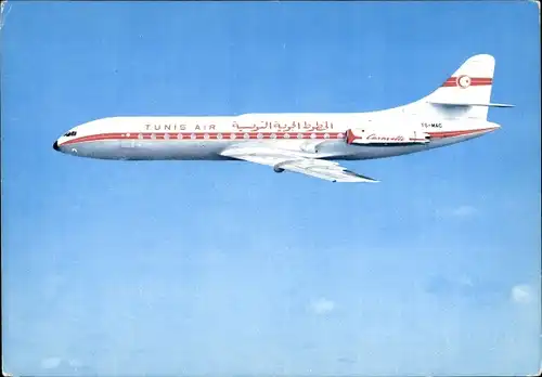 Ak Passagierflugzeug, Une Caravelle de Tunis Air