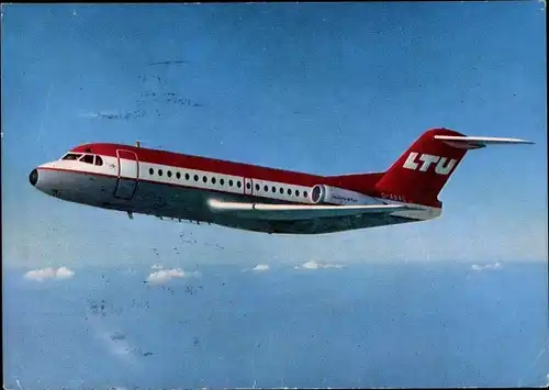 Ak Fokker F 28 Fellowship, Deutsches Passagierflugzeug der LTU