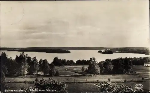 Ak Skinnskatteberg Västmanlands Schweden, Utsikt över Vättern
