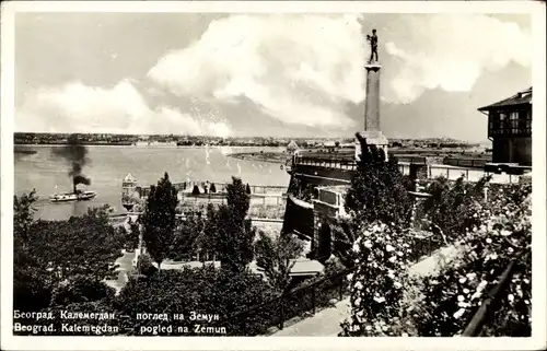 Ak Belgrad Beograd Serbien, pogled na Zemun