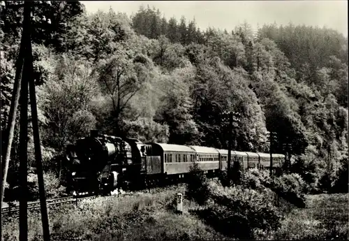 Ak Dampflokomotiven im Einsatz, Lok 50 2507, Elstertal zwischen Pirk und Weischlitz, Karlex