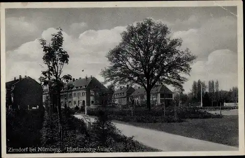 Ak Zirndorf in Mittelfranken, Hindenburg Anlage