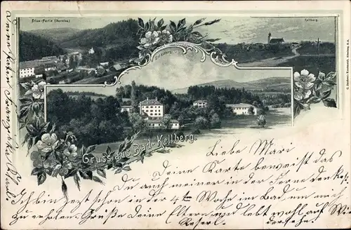 Litho Bad Kellberg Thyrnau, Panorama, Kellberg, Erlau Partie