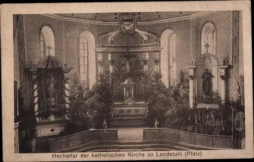 Ak Landstuhl in der Pfalz, Hochaltar der katholischen Kirche