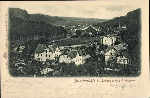 Ak Schmiedeberg Dippoldiswalde im Osterzgebirge, Gasthaus Buschmühle