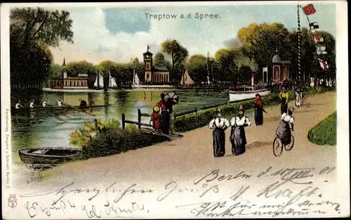 Litho Berlin Treptow, Straßenpartie, schöne Aussicht