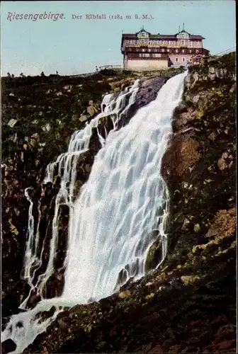 Ak Region Königgrätz, Elbfallbaude, Labská bouda, Riesengebirge