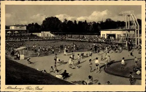 Ak Altenburg in Thüringen, Partie im Freibad