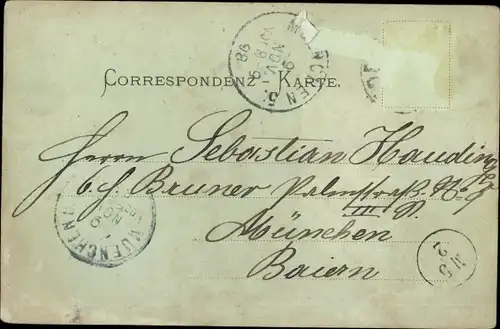 Mondschein Ak Kindberg in der Steiermark, Marktplatz bei Nacht