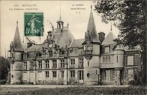 Ak Bréauté Seine Maritime, Le Chateau d'Antiville