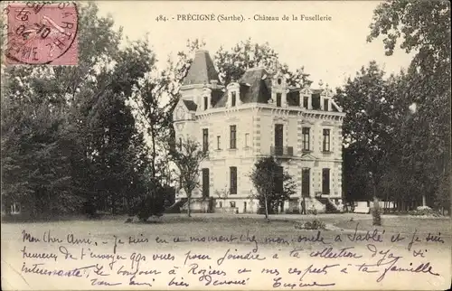 Ak Précigné Sarthe, Château de la Fusellerie