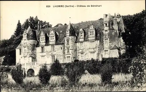 Ak Lhomme Sarthe, Château de Benehart