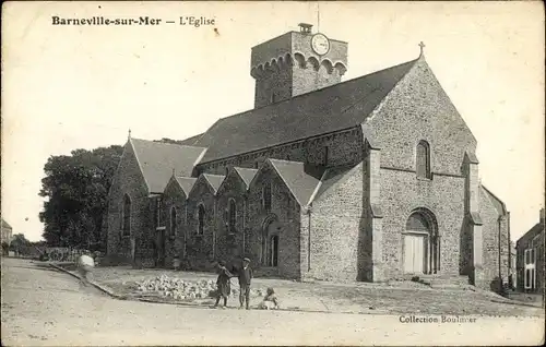 Ak Barneville sur Mer Manche, L'Eglise