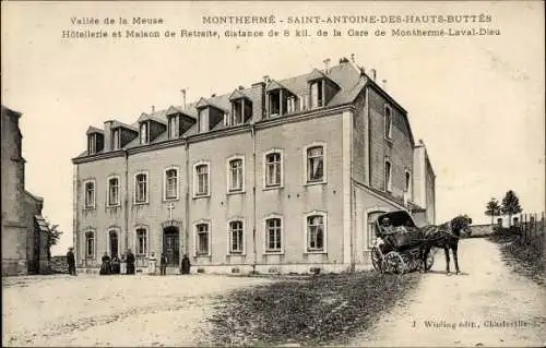 Ak Monthermé Ardennes, Vallee de la Meuse, Hotellerie et Maison de Retraite