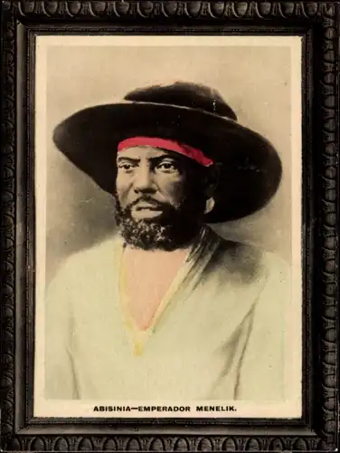Foto Abessinien Äthiopien, Emperador Menelik