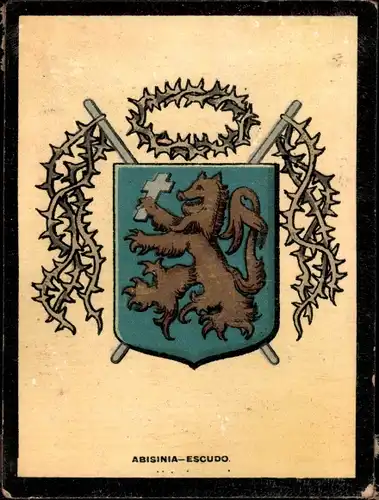 Foto Abessinien Äthiopien, Escudo, Wappen