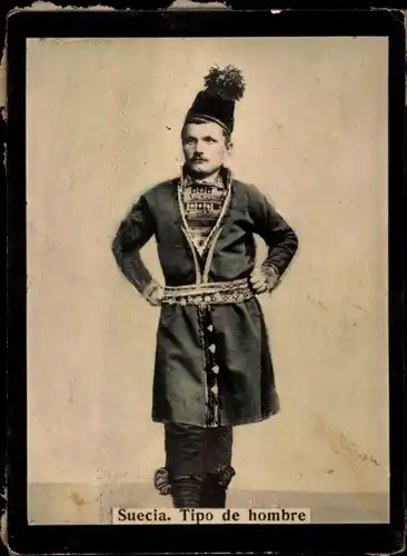 Foto Schweden, Tipo de hombre, Mann in Volkstracht