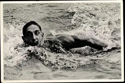 Sammelbild Olympia 1936, Ungarischer Schwimmer Ference Csik