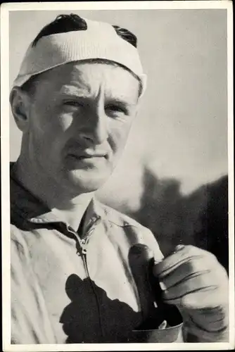 Sammelbild Olympia 1936, Schwedischer Skiläufer Sven Ivan Eriksson, Portrait