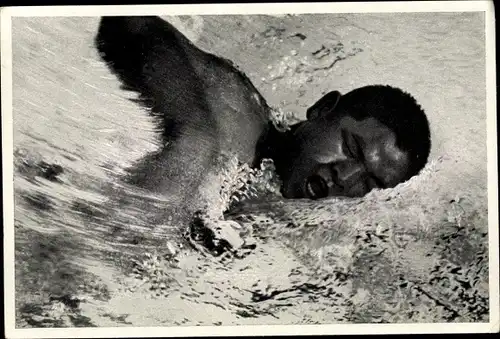 Sammelbild Olympia 1936, Japanischer Schwimmer Terada