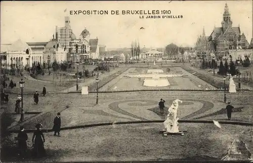 Ak Bruxelles Brüssel, Weltausstellung 1910, Le Jardin d'Ixelles