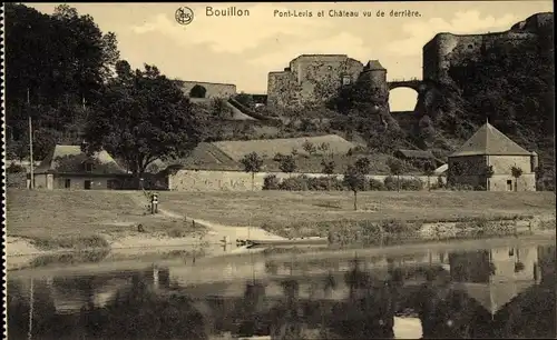 Ak Bouillon Brüssel, Pont Levis et Château vu de derrière