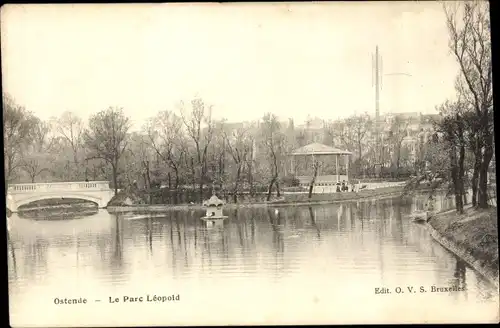 Ak Oostende Ostende Westflandern, Le Parc Leopold
