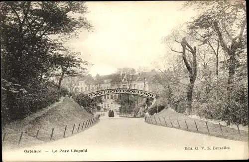 Ak Oostende Ostende Westflandern, Le Parc Leopold