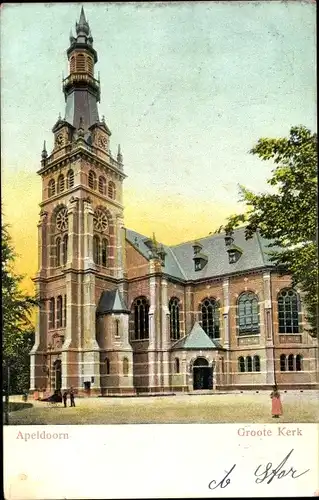 Ak Apeldoorn Gelderland, Groote Kerk