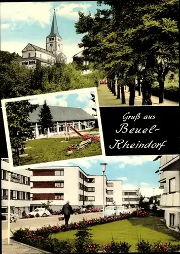 Ak Rheindorf Beuel Bonn am Rhein, Kirche, Straßenansicht