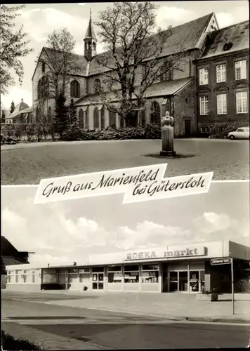 Ak Marienfeld Harsewinkel Westfalen, Horst Rieger, Edeka Markt, Grillklause