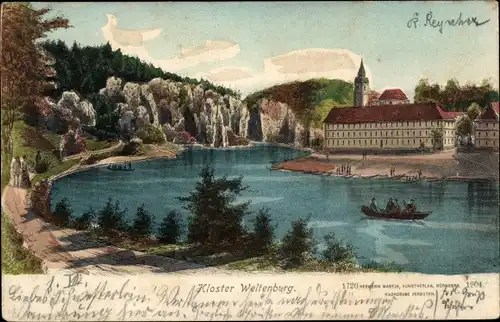 Ak Kelheim an der Donau Niederbayern, Kloster Weltenburg