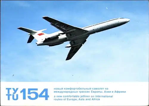 Ak Passagierflugzeug Jetliner Tu 154, Sowjet Airlines