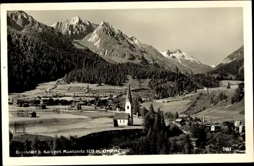 Ak Grossdorf bei Kals am Großglockner Tirol, Ort mit Muntanitz