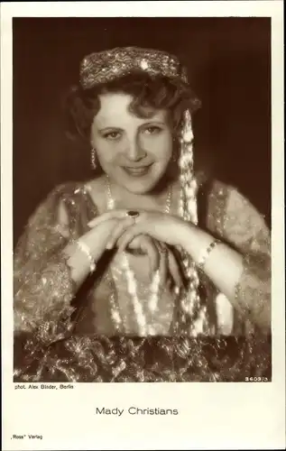 Ak Schauspielerin Mady Christians, Portrait, Ross 3603/3