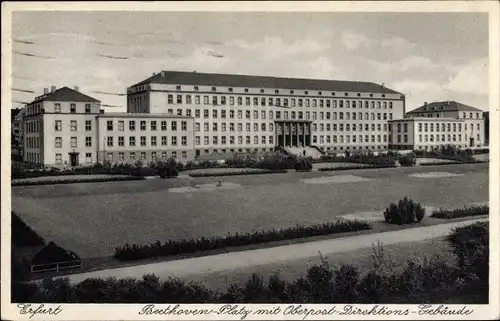 Ak Erfurt in Thüringen, Beethovenplatz, Oberpostdirektion