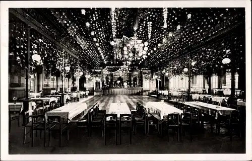 Ak Zwönitz im Erzgebirge Sachsen, Ballhaus Feldschlößchen, gennant Wind, Innenansicht