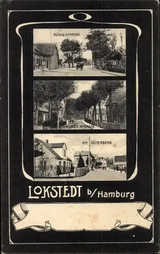 Ak Hamburg Eimsbüttel Lokstedt, Königstraße, Kurze Straße, Am Rüterberg