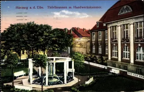 Ak Hamburg Harburg, Thörlbrunnen, Handwerkskammer