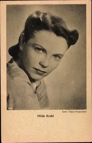 Ak Schauspielerin Hilde Krahl, Portrait