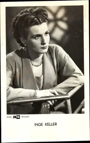 Ak Schauspielerin Inge Keller, Portrait