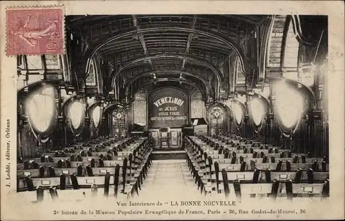 Ak La Bonne Nouvelle, bateau de la Mission Populaire Evangelique de France, Paris