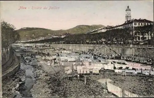 Ak Nice Nizza Alpes Maritimes, Riviere du Paillon