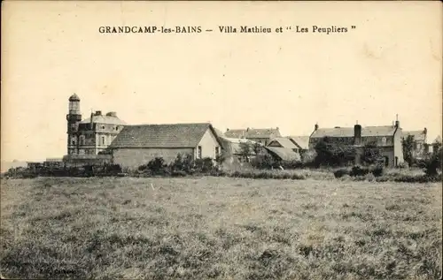 Ak Grandcamp les Bains Calvados, Villa Mathieu et Les Peupliers