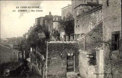 Ak Cordes Tarn, Rue Chaude