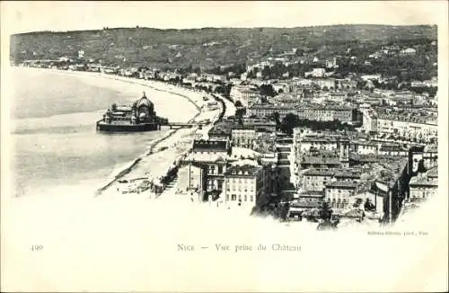 Ak Nice Nizza Alpes Maritimes, Vue prise du Chateau