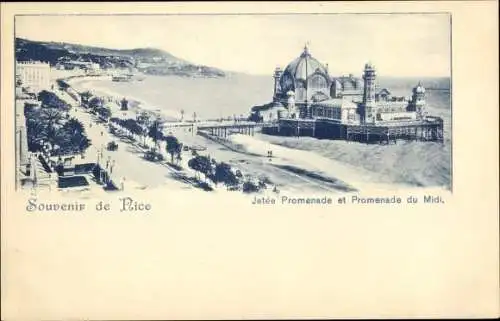 Ak Nice Nizza Alpes Maritimes, Jetee Promenade et Promenade du Midi