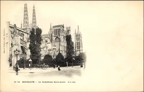 Ak Bordeaux Gironde, La Cathedrale Saint Andre