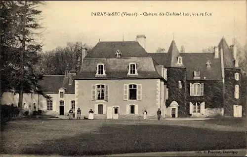 Ak Paizay-le-Sec Vienne, Château des Clerbaudieres